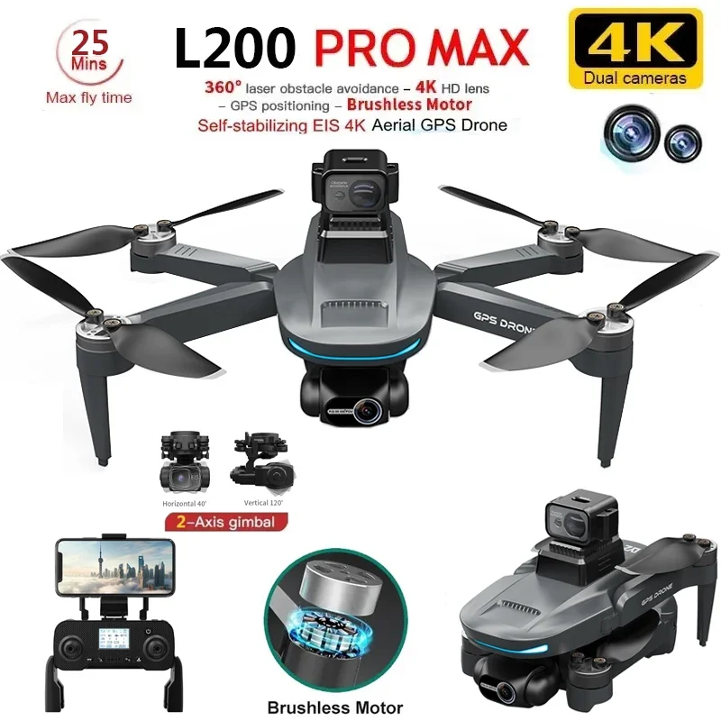 L200 PRO MAX Drone 4K 2-Axis P - Drone Lidar incelemesi ve fiyatı